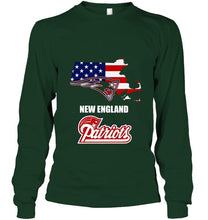 Load image into Gallery viewer, New England Patriots Massachusetts 4th July independence day american flag shirt