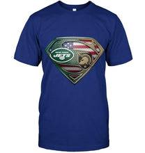 Load image into Gallery viewer, New York Jets and Army Black Knights superman american flag layer shirt