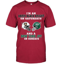 Load image into Gallery viewer, I'm Army Black Knight on saturdays and New York Jet on sundays shirt
