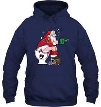 Load image into Gallery viewer, Santa Ball State Cardinals in bathroom shirt