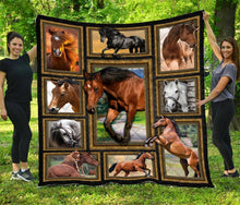 Load image into Gallery viewer, horse wild animal nature lover blanket
