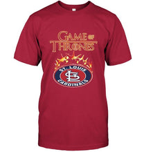 Load image into Gallery viewer, St Louis Cardinals game of thrones crown shirt