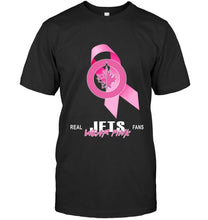 Load image into Gallery viewer, Winnipeg Jets real fans wear pink br east cancer support shirt