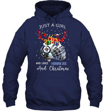 Load image into Gallery viewer, Just a girl who love Winnipeg Jets and christmas fan shirt