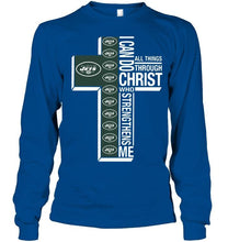 Load image into Gallery viewer, Can do all things through christ strengthens me New York Jets shirt