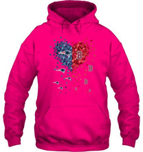 Load image into Gallery viewer, New england patriots and boston red sox tiny heart love shape shirt