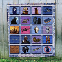 Load image into Gallery viewer, doctor who theme patchwork throw quilt blanket