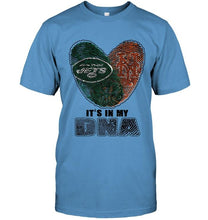 Load image into Gallery viewer, New York Jets and New York Mets it's my dna love fingerprints shirt