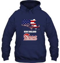 Load image into Gallery viewer, New England Patriots Massachusetts 4th July independence day american flag shirt