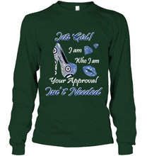 Load image into Gallery viewer, Winnipeg Jets girl i am who i am your approval isn't needed high heel lips diamond glitter pattern t shirt