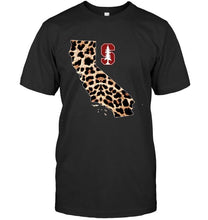 Load image into Gallery viewer, Stanford Cardinal panther pattern state map hoodie