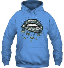 Load image into Gallery viewer, New York Jets heart glitter pattern lips shirt