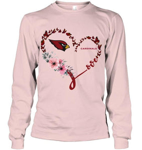 Arizona Cardinals butterfly heart shirt