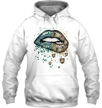 Load image into Gallery viewer, New York Jets and Army Black Knights glitter pattern sexy lips t shirt