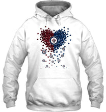 Load image into Gallery viewer, Winnipeg Jets dual colors tiny heart shaped shirt