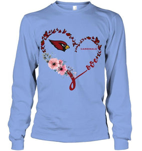 Arizona Cardinals butterfly heart shirt