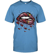 Load image into Gallery viewer, Arizona Cardinals heart glitter pattern lips shirt