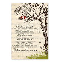 Load image into Gallery viewer, George Strait I Cross My Heart lyric tree bird poster