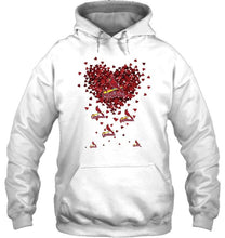 Load image into Gallery viewer, St Louis Cardinals tiny hearts shape hoodie