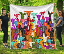 Load image into Gallery viewer, greyhound dog lovers quilt blanket