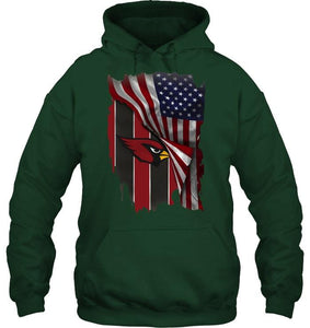 Arizona Cardinals american flag fan hoodie