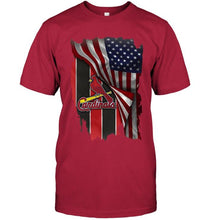 Load image into Gallery viewer, St Louis Cardinals american flag fan shirt
