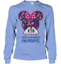 Load image into Gallery viewer, New England Patriots minnie br east cancer love shirt