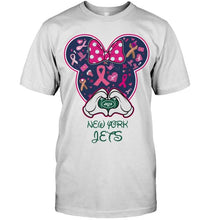 Load image into Gallery viewer, New York Jets minnie br east cancer love shirt