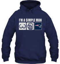 Load image into Gallery viewer, I'm simple man loves bobs beer New England Patriots fan shirt