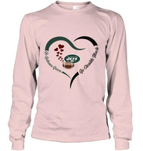 Load image into Gallery viewer, Go Gotham green Go Stealth black New York Jets fan heart shirt