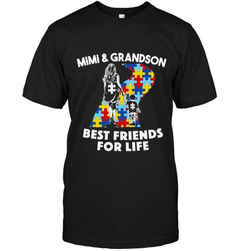 Autism mimi & grandson best friends for life shirt