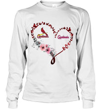 Load image into Gallery viewer, St Louis Cardinals butterfly heart shirt