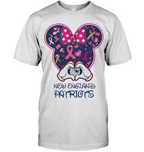 Load image into Gallery viewer, New England Patriots minnie br east cancer love shirt