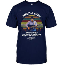 Load image into Gallery viewer, Just a girl who loves George strait signed retro shirt