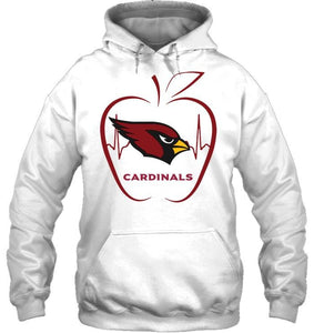 Arizona Cardinals heartbeat teacher apple shirt