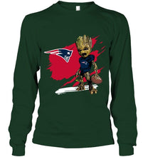 Load image into Gallery viewer, New England Patriots angry baby groot ripped shirt