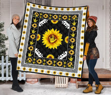 Load image into Gallery viewer, rockin sunflowers hand sign quilt blanket