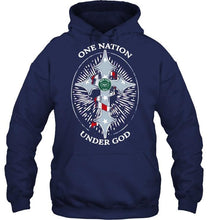 Load image into Gallery viewer, One nation under god New York Jets jesus cross T Shirt