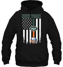 Load image into Gallery viewer, New York New York Jets New york Islanders american flag shirt