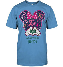 Load image into Gallery viewer, New York Jets minnie br east cancer love shirt