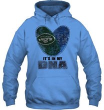 Load image into Gallery viewer, New York Jets and Buffalo Bulls it's my dna love fingerprints shirt