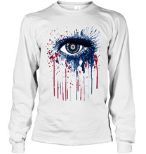Load image into Gallery viewer, Winnipeg Jets eye paint drop art style t shirt