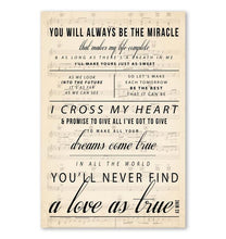 Load image into Gallery viewer, George Strait I Cross My Heart Lyric You'll never find a love as mine lyric poster