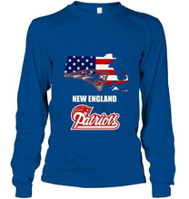 Load image into Gallery viewer, New England Patriots Massachusetts 4th July independence day american flag shirt