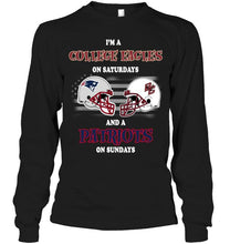 Load image into Gallery viewer, I'm Boston College Eagles on Saturdays and New England Patriots on Sundays shirt