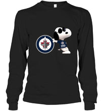 Load image into Gallery viewer, Winnipeg Jets snoopy sun glasses proud fan shirt