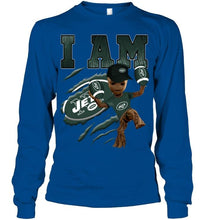 Load image into Gallery viewer, I am groot loves New York Jets fan t shirt
