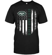Load image into Gallery viewer, Best New York Jets dad ever american flag shirt