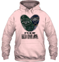 Load image into Gallery viewer, New York Jets and Buffalo Sabres it's my dna love fingerprints shirt