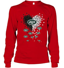 Load image into Gallery viewer, New York Jets dual colors tiny heart shaped shirt